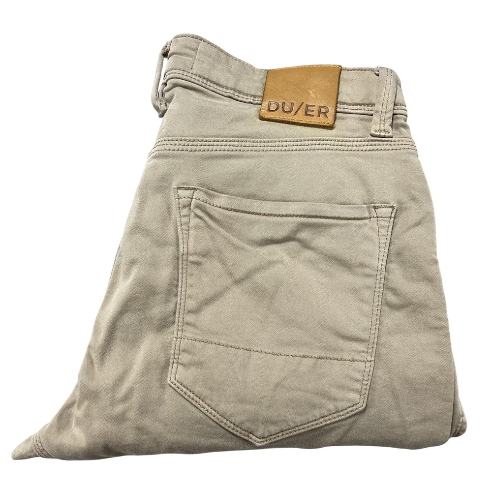 DU/ER N2X Relaxed Taper Jeans Mens 31x30 Beige Relaxed Fit Denim Pants Casual
